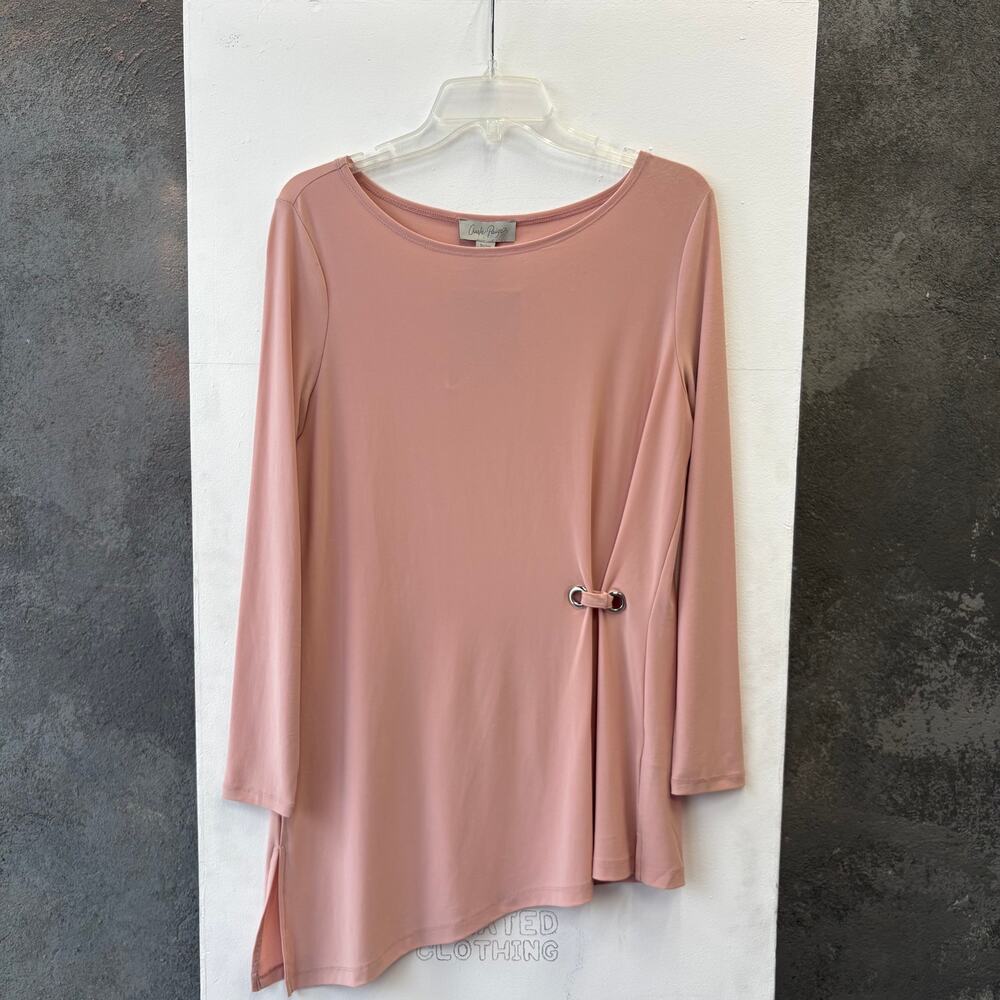 Charlie Paige Vintage Peach Asymmetrical Top